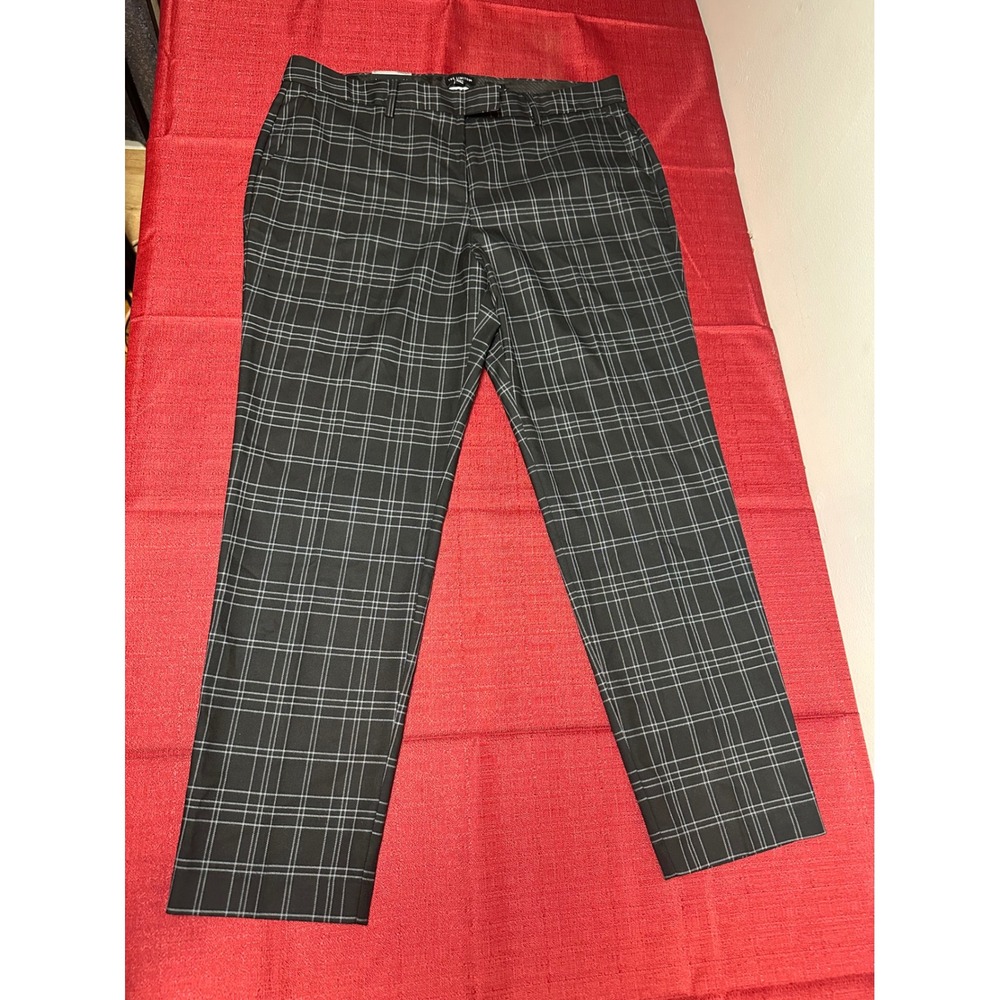 The Limited Slim Ankle Pants Black White Plaid Mid Rise Tailored Trouser 12